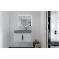 thumbnail image 6 of Amazon 30" White Wood Floating Vanity with Gray Top and Black Trim, 6 of 10