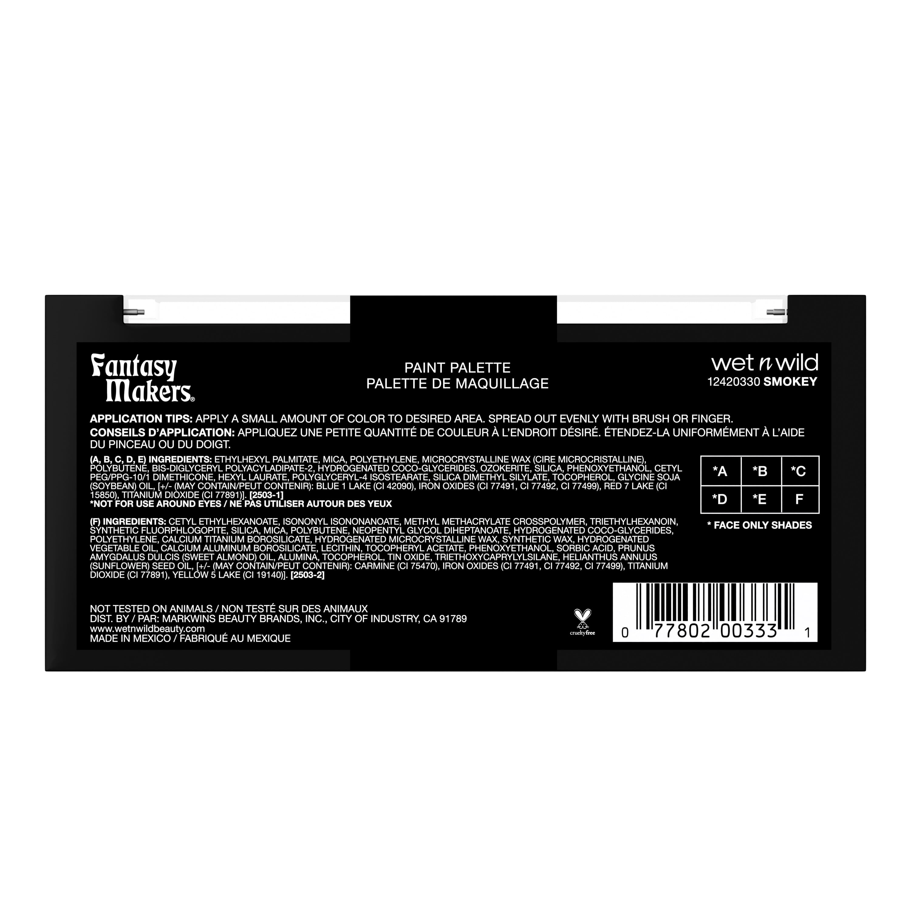 Wet N Wild Fantasy Makers Paint Palette in Smokey - 0.49 oz.
