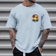 thumbnail image 1 of Tops para hombre, blusas y camisas de cuello redondo y manga corta para hombre, blusas casuales de cuello redondo con estampado de moda para hombre, blusas de cuello redondo y manga corta para hombre., 1 of 4