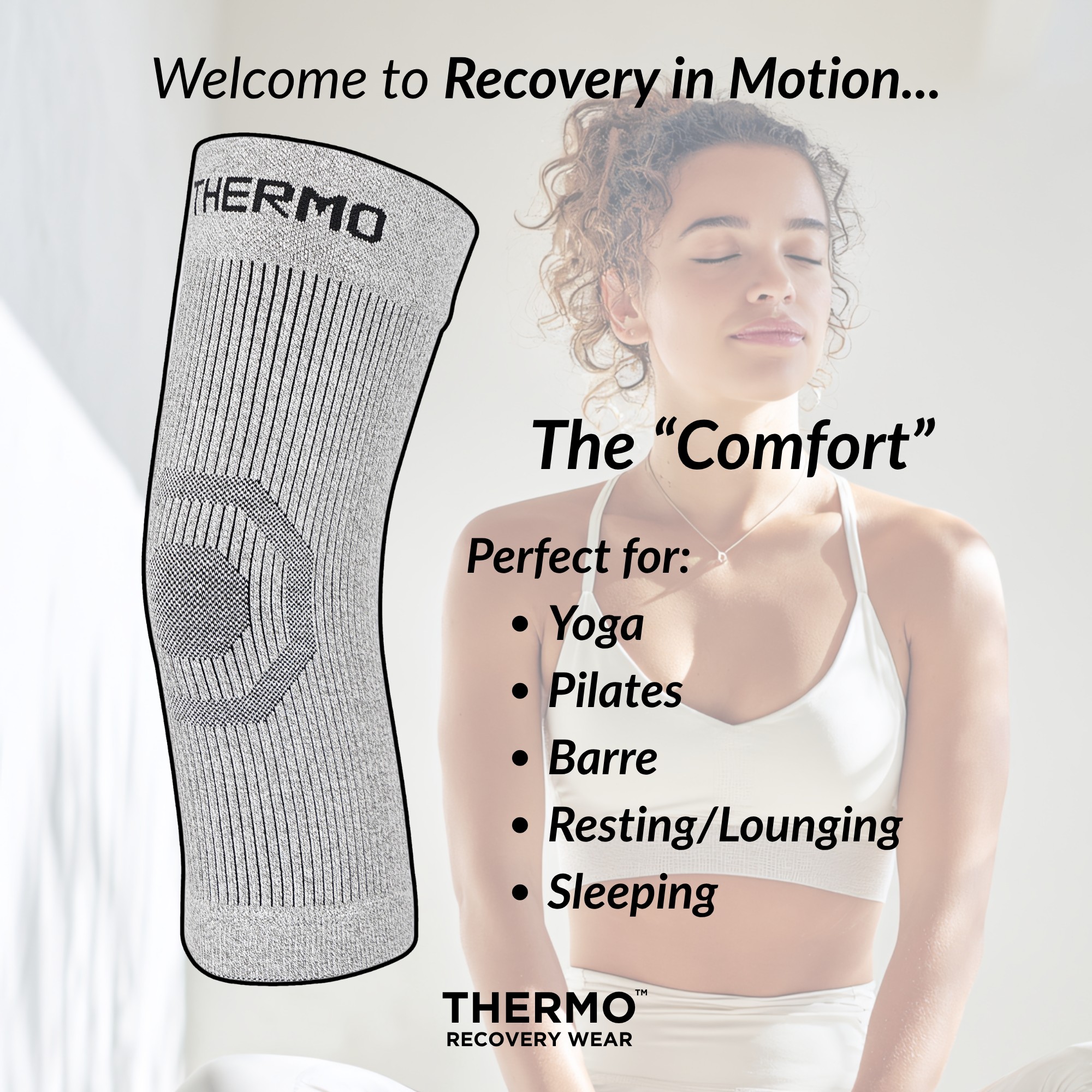 THERMO™ Circulation Knee Sleeve, Natural Semiconductor Infrared Healing Knee Brace, Superior to Compression, Comfort Style w/No Support Stay, XX-Large
