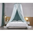 thumbnail image 4 of Double Layer Princess Round Dome Canopy Bed Curtain for Girls Adults,Children Dreamy Mosquito Net,Cute Bedroom Decoration Castle Play Tent Reading Nook Canopies (Dome-Green/White), 4 of 14