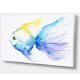 thumbnail image 2 of Poisson Bleu Adorable Aquarelle - Impression sur Toile Abstraite, 2 of 3
