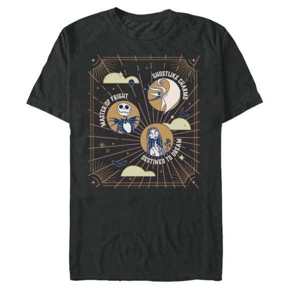 Disney The Nightmare Before Christmas Jack Sally Zero Mystic - Short Sleeve Blended T-Shirt for Adults - Customized-Dark Heather