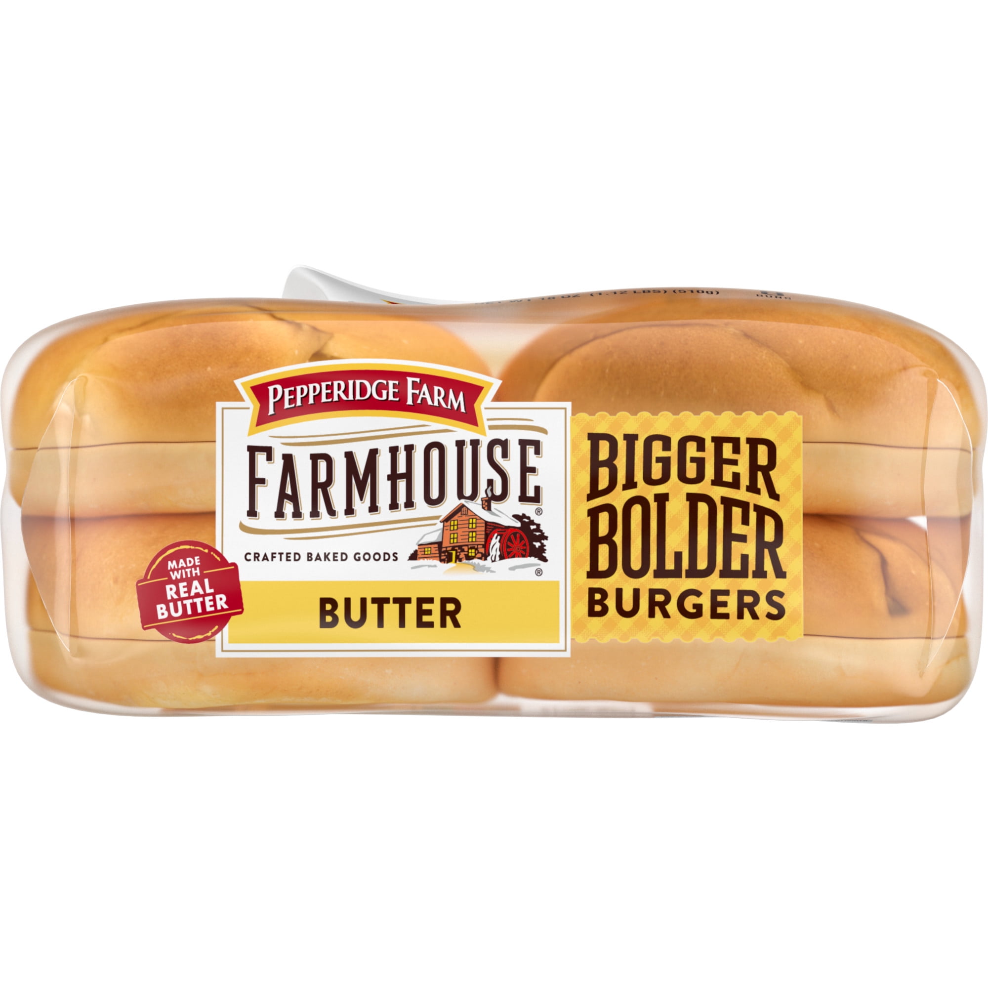 Pepperidge Farm Farmhouse Butter Hamburger Buns, 8-Pack Bag