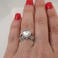 thumbnail image 3 of WIFKLSIIPG Simple Creative Hand Holding Love Ring Female Fashion Retro Openable Heart Shaped Ring, 3 of 7