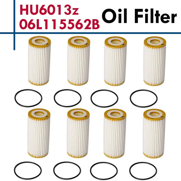 For Audi A3 A4 Quattro Q5 VW Passat Oil Filter Kits HU6013Z Set of 8