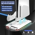 thumbnail image 3 of Cooling Fan Stand Compatible with PS5 & PS5 Slim & PS5 Pro Console - RGB LED Lighting, Charging Base & Storage Rack, 3 of 9