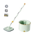 thumbnail image 3 of cubo de cubo Separador de y sucio Manejo de acero inoxidable Manejo de microfibra de microfibra Flat Tubcket para cocina Verde, 3 of 8
