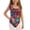 Colorful Floral, variant on Uorisanigo Girls Swimsuit One Piece Size 3-4 Single Spaghetti Strap Summer Beach Vacation Swimwear Colorful Floral Bathing Suit