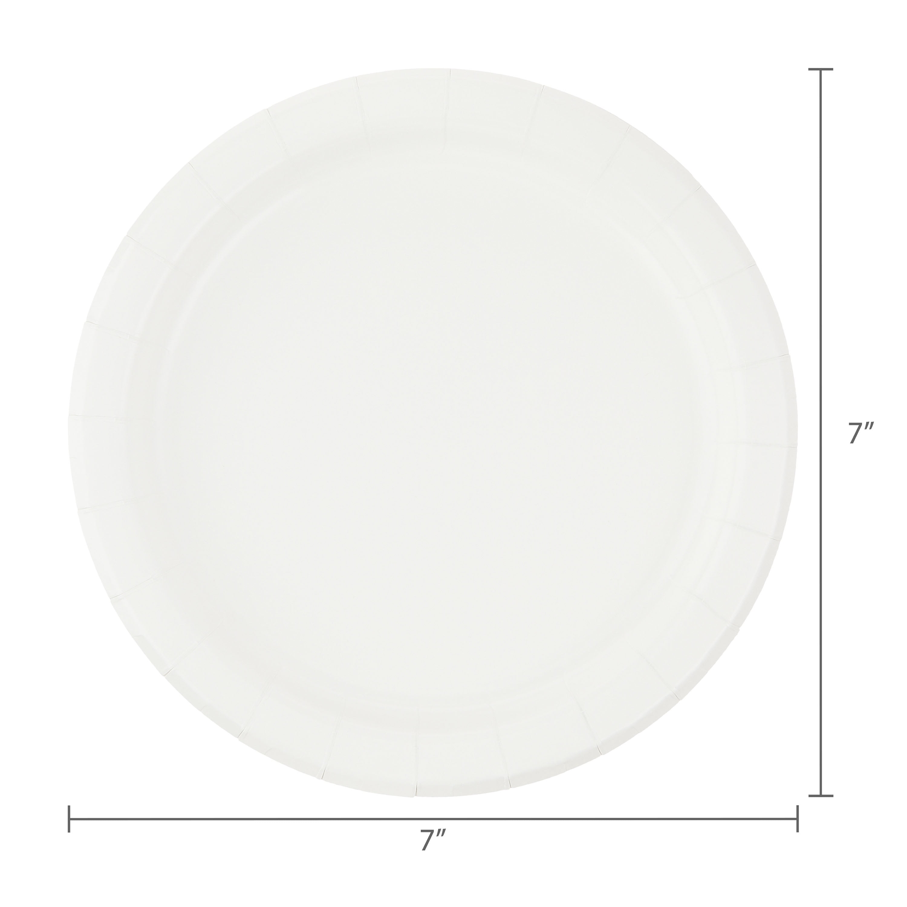 Way To Celebrate White Disposable Paper Dessert Plates, 7 in, 24 Count