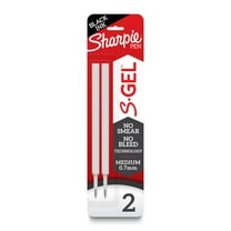 Sharpie S-Gel Refills, Black Ink Gel Pen Refills, Medium Point (0.7mm), 2 Count