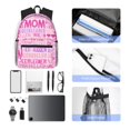 thumbnail image 6 of Daiia Best Mom ever School Backpack for Men Women, Unisex Large Waterproof Bookbag Schoolbag Casual Daypack for High School/College/Teens/Travel/Work Black, 6 of 8