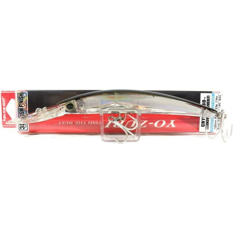 Yo-Zuri 6 Crystal 3D Minnow Deep Diver Saltwater Hard Baits, Pink