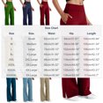 thumbnail image 3 of ZOIGHDA Yoga Pants for Women Dressy Casual High Waist Straight Leg Work Slacks Plus Size Leggings with Pockets for Women(Wine,5X-Large), 3 of 5
