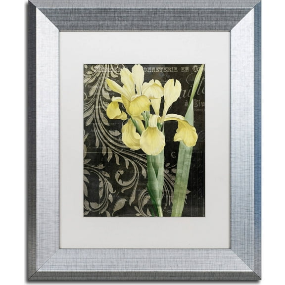 Trademark Fine Art "Ode To Yellow" Canvas Art by Color Bakery, White Matte, Silver Frame