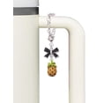 thumbnail image 3 of Delight Jewelry Enamel Pineapple - Silvertone Bow Charm Accessory for Tumblers and Thermal Cups, 3 of 4