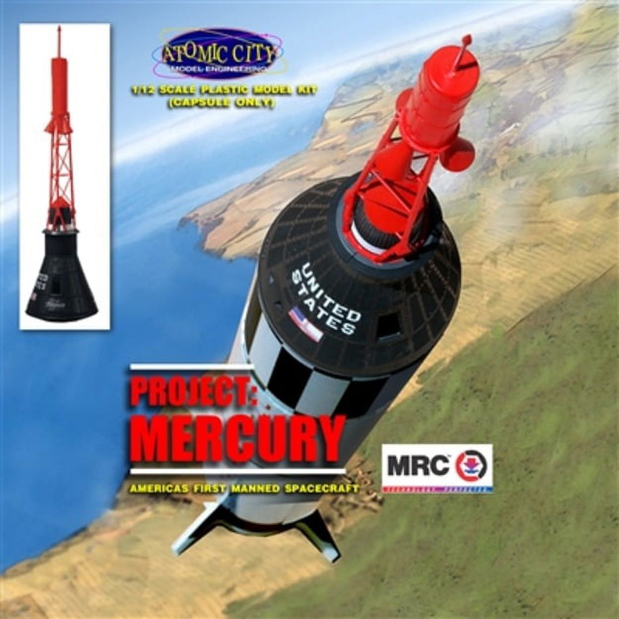 MRC．PROJECT MERCURY ロケット、プラモデル Project Mercury (MRC-Atomic City) (1/12 Scale) (Modern) New