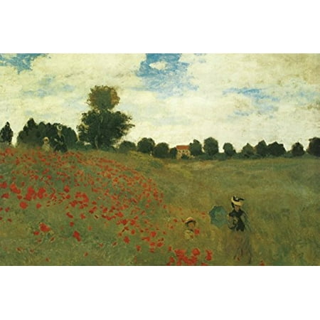 Poppies by Claude Monet 36x24 Art Print Poster   Museum Masters Famous
