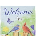 thumbnail image 5 of Northlight Welcome Birds on a Fence Outdoor House Flag 28" x 40", 5 of 7