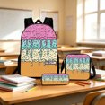 thumbnail image 4 of Womens Ice Cream Series 3 Piece Backpack Set Cute College School Bookbag Back to School Backpack for Women, 4 of 5