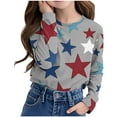 thumbnail image 2 of CHEEREAM Girls Gradient Star Graphic Shirts Kids Cute Crewneck Pullover Tops 2025 Novelty Preppy Blouse Casual Long Sleeve Top, 2 of 5