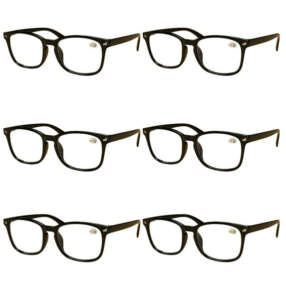 6 Pairs Mens Unisex Blue Light Blocking Reading Glasses Anti Blue Light Readers +1.50