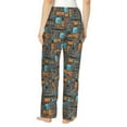 thumbnail image 3 of Naloa Industrial Transportation Print Women’s Ultra-Soft Comfy Pajama Lounge Pants with Pockets & Drawstring, 3 of 8