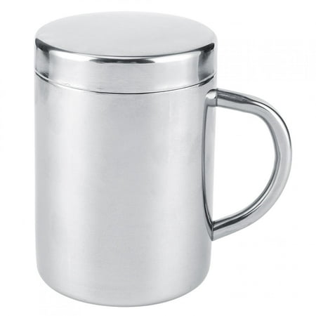

Portable Stainless Steel Double Wall Mug Anti‑scald Coffee Tea Milk Cup with lid for Home Office Travel(300ML )