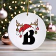 thumbnail image 5 of KCEHTA Letter Ornaments for Christmas Tree, Alphabet Letter Christmas Ornaments, Christmas Initial Ornaments with Santa Hat, Personalized DIY 26 Letters Christmas Tree Decoration Pendant, 5 of 7