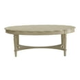 Antique White Coffee Table with Shelf, French Country Farmhouse Style
