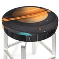 thumbnail image 3 of Picia Solar System Paper Art Pattern Round Stool Covers Comfy Seat Covers Stretch Removable Washable Chair Slipcover Round Bar Chair Cushion Cover-14 inch, 3 of 7