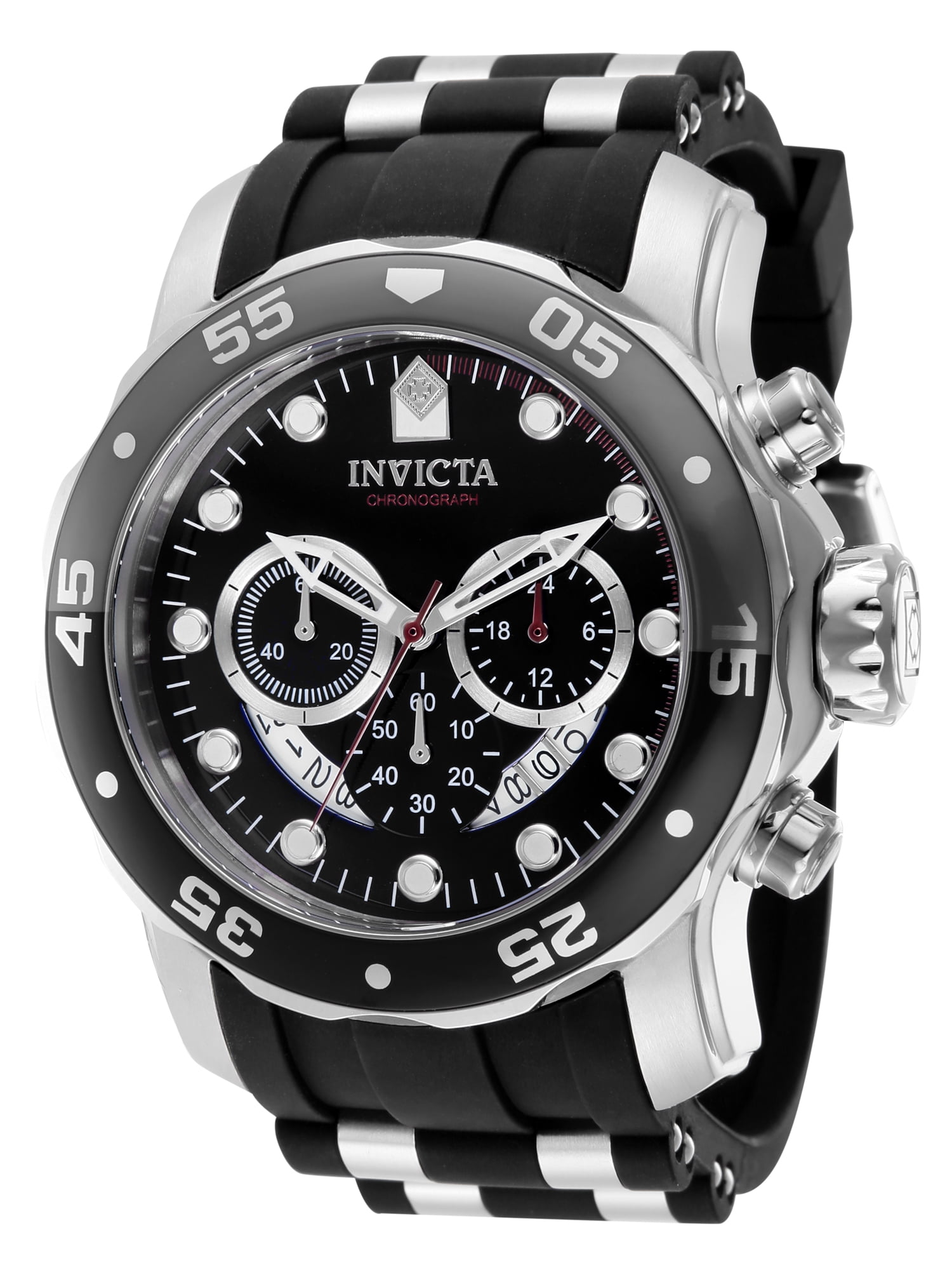 Invicta Pro Diver Men 48mm Stainless Steel Black dial Chronograph Quartz Watch