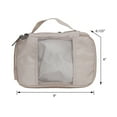 thumbnail image 5 of btL 4 Piece Nylon Mesh Front Expandable Zippered Compression Packing Cubes, Taupe, 5 of 22