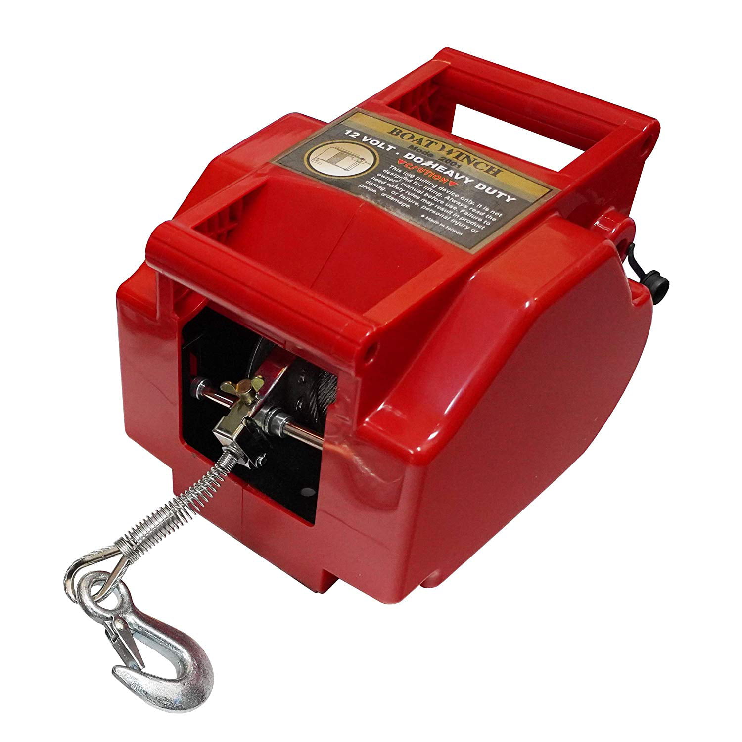 for Boats up to 6000 lbs 12V DC,Power-in with Corded Remote Control & Hand Crank Hantun Trailer Winch,Reversible Electric Winch and Freewheel Operations Power-Out