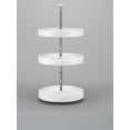 thumbnail image 2 of 18in 3 Shelf Full Round Polymer Lazy Susan Set White, 2 of 2