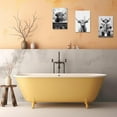 thumbnail image 4 of ZHONGYUTONG Funny Bathroom Animal Wall Art 3 Pieces Cute Highland Cow in Toilet Bathtub Poster Canvas Prints Black and White Artwork Bathroom Decor (16.00" x 24.00" x 3PCS), 4 of 6
