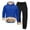 Blue, variant on Unisex Casual Sports Winter Jacket Solid Color With Zipper Hoodie Sweatpants And Fleece With Pockets Handsome Stylish Men's Suits