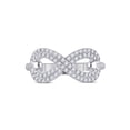 thumbnail image 2 of 10kt White Gold Womens Round Diamond Infinity Ring 1/3 Cttw, 2 of 4