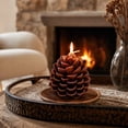 thumbnail image 4 of Cadancy Pine Cone Shape Scented Candles Soy Wax Aromatherapy Home Decor Tabletop Centerpiece Christmas Winter Holiday Decoration Indoor Fragrance Gift Set Party Seasonal Ornament, 4 of 7