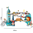 thumbnail image 1 of Pista de Carreras Eléctrica DIY con Temática de Leones, Estacionamiento y 4 Vehículos, Juguetes de Carreras para Niños, Coches de Pista Interactivos Mecánicos para el Desarrollo Cerebral, 1 of 7