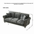 thumbnail image 4 of Newest 86" Modern 3-Seater Sofa with Rolled Arms,Chenille Upholstered Couch with Wood Legs , Nailhead Trim for Living Room, Apartment, 4 of 9