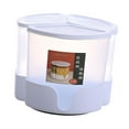 thumbnail image 3 of Caja de arroz sellada, contenedor de almacenamiento de cocina, contenedor giratorio para frijoles, granos alimenticios Blanco, 3 of 9