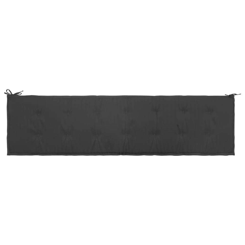 Veryke Outdoor Garden Bench Cushion with Ties, Anthracite