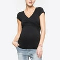 thumbnail image 3 of breaise Womens Maternity Nursing Tops,Layered Wrap for Breastfeeding, V Neck Short Sleeve Breastfeeding Shirts, Tee Shirts Pregnancy Postpartum Clothes, 3 of 6