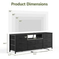 thumbnail image 4 of Satifur 9-Drawer Fabric Dresser​ with LED, Wide Storage Cabinet & TV Stand for Bedroom or living room, Black Oak, 4 of 8