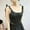 Black, variant on Women's Overbust Corset Tops Straps Back Lace Up Satin Body Suit Shapewear Black S