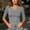 Gray women casual v neck t shirt a1, variant on Yrmaups Casual Slim Fit V Neck T Shirt for Women, Summer Half Sleeve Solid Basic Top, Soft Lightweight Tee for Daily Wear Office Outing, Gray L