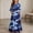 Blue E, variant on Little Girls Maxi Dress 4-14 Years Ruffle Half Sleeve Round Neck Floral Print Tiered Long Dress with Side Pockets Brown F 5-6 Years