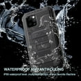 thumbnail image 5 of Waterproof Case for iPhone 12 Pro, Heavy Duty Durable Metal Full Body Built-in Screen Protection Case Waterproof Shockproof Dustproof Rugged Military Grade Defender for iPhone 12 Pro - Red, 5 of 10