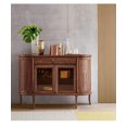 thumbnail image 3 of Armario lateral de comedor de madera maciza de lujo, ligero italiano, armario multifuncional de almacenamiento de nogal simple de alta gama de estilo antiguo, 3 of 4